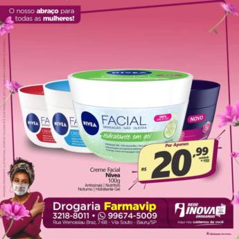 Comprar o produto de Creme facial Nivia - 100g em Bauru em Hidratantes em Bauru, SP por Solutudo