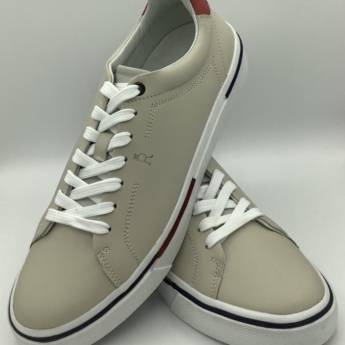 Comprar o produto de TÊNIS OFF WHITE / VERMELHO POLO em Tênis em Bauru, SP por Solutudo