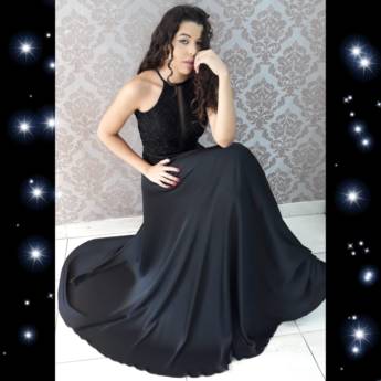 Comprar o produto de Vestido Godê Bordado em Roupas Sob Medida em Uberlândia, MG por Solutudo