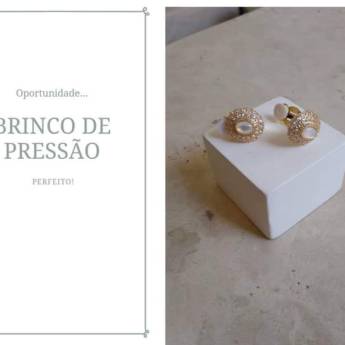 Comprar o produto de Brincos de pressão em Semijoias em Araçatuba, SP por Solutudo