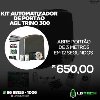 Comprar o produto de Kit Automatizador de Portão AGL Trino 300 em Automatizadores em Parnaíba, PI por Solutudo