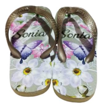 Comprar o produto de Chinelo Havaianas Borboleta Personalizado Com Nome em Chinelos em Campinas, SP por Solutudo