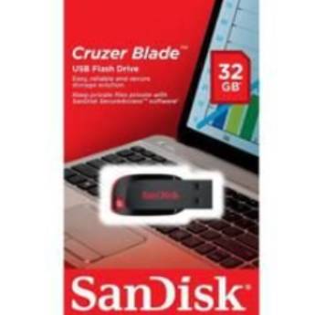 Comprar o produto de PEN DRIVE SANDISK 32GB CRUZER BLADE IMP em Pen Drives em Curitiba, PR por Solutudo