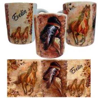 Comprar o produto de Caneca Indígena Personalizada Com Nome em Canecas em Campinas, SP por Solutudo