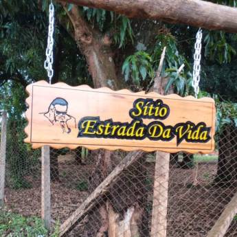 Comprar o produto de Placa de Identificação de Residencia  em Artefatos de Madeira em Jaú, SP por Solutudo