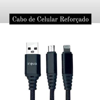 Comprar o produto de Cabo de Celular Rápido Reforçado V8 Inova  em Bauru em Acessórios para Celulares em Bauru, SP por Solutudo