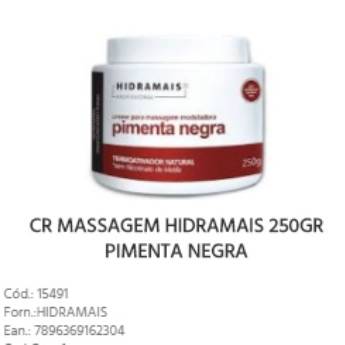 Comprar o produto de Hidramais Pimenta Negra em Cuidados com o Corpo em Bauru, SP por Solutudo