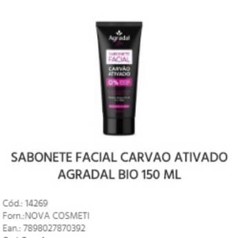 Comprar o produto de Agradal Sabonete Liquido Facial Carvao Ativado em Cuidados com a Pele em Bauru, SP por Solutudo