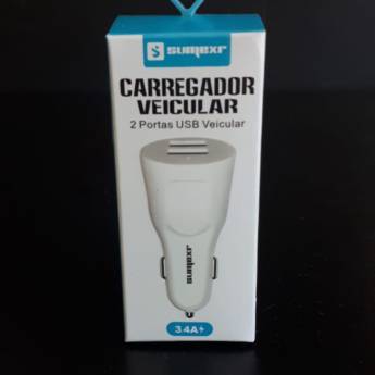 Comprar o produto de Carreador Veicular 2 portas USB veicular em Acessórios para Celulares em Itanhaém, SP por Solutudo