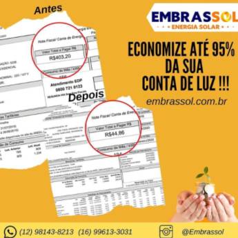 Comprar o produto de Reduza em até 95% da sua conta de luz! em Energia Solar em Araraquara, SP por Solutudo