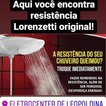 Comprar produto A resistência do seu chuveiro queimou? em Aquecedores, Chuveiros e Torneiras pela empresa Eletrocenter em Leopoldina, MG