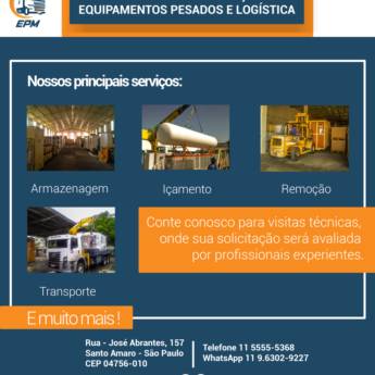 Comprar o produto de Visita Técnica em Transporte de Máquinas em São Paulo, SP por Solutudo
