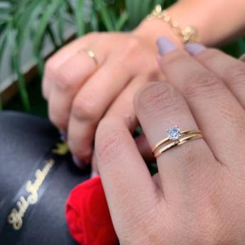 Comprar o produto de Trio de Alianças em Ouro em Anéis em São Paulo, SP por Solutudo