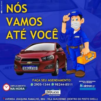 Comprar o produto de Emplacamentos Veiculares - NÓS VAMOS ATÉ VOCÊ em Placas para Veículos em São Paulo, SP por Solutudo