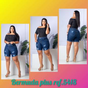 Comprar o produto de Bermuda Jeans Plus Size em Moda Plus Size em Bauru, SP por Solutudo