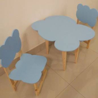 Comprar o produto de Kit Mesinha de Nuvem com 2 cadeiras em Casa, Móveis e Decoração em Porto Alegre, RS por Solutudo