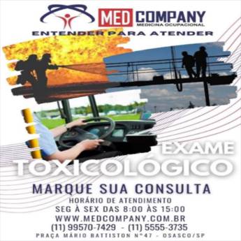 Comprar o produto de Exame Toxicológico  em Exames  em Osasco, SP por Solutudo