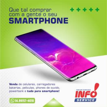Comprar produto Venda de Celulares em Celulares e Smartphones pela empresa Info Service em São Manuel, SP