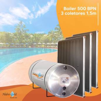 Comprar o produto de Kit de Boiler 500 BPN e 3 coletores de 1,5m em Aquecedores Solares Gás/Elétrico em Birigui, SP por Solutudo