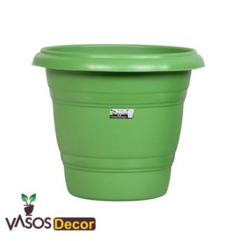 Comprar o produto de VASOS REDONDO VERDE RISCHIOTO em Vasos, Jarros e Floreiras em Mineiros, GO por Solutudo