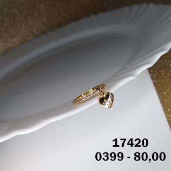 Comprar o produto de Anel com Pingente - Te Amo  em Semijoias em Bauru, SP por Solutudo