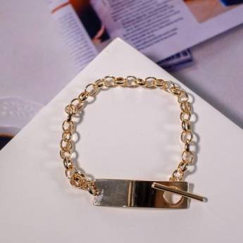 Comprar o produto de Pulseira Elo Português em Semijoias em Bauru, SP por Solutudo