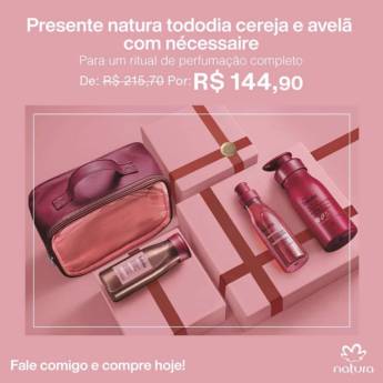 Comprar o produto de Presente Natura Tododia Cereja e Avelã com Nécessaire em Presentes em Bauru, SP por Solutudo