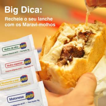 Comprar o produto de Big Dica: Recheie o seu lanche com os Maravi-molhos em Hamburgueres em Leopoldina, MG por Solutudo