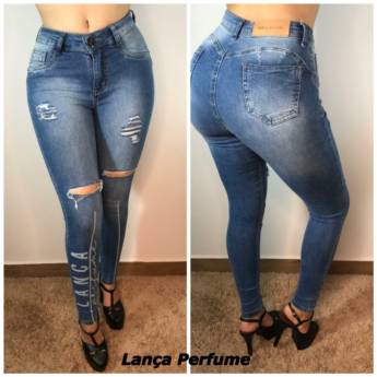 Comprar o produto de Calça Jeans Feminina LP c/ Detalhes em Calças em Bauru, SP por Solutudo