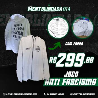 Comprar o produto de Jaqueta Mentblindada Anti-Fascismo  em Jaquetas em Bauru, SP por Solutudo
