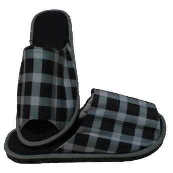 Comprar o produto de Chinelo De Quarto Masculino Xadrez Sola De Borracha em Pantufa em Campinas, SP por Solutudo