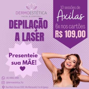 Comprar o produto de Depilação a Laser - Presenteie sua MÃE!  em Beleza, Estética e Bem Estar em Foz do Iguaçu, PR por Solutudo