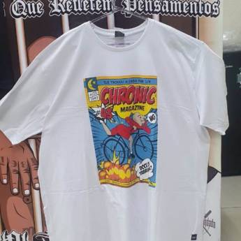Comprar o produto de Camiseta Quadrinho Branca em Bauru em Camisetas em Bauru, SP por Solutudo