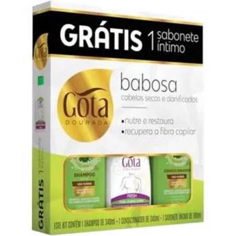 Comprar o produto de Kit Gota Dourada Babosa em Shampoos e Condicionadores em Bauru, SP por Solutudo
