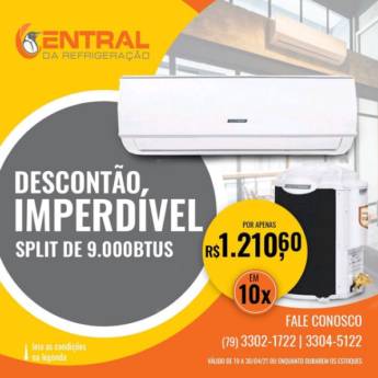 Comprar o produto de Descontão Split 9.000 Btus em Refrigeração | Ar Condicionado em Aracaju, SE por Solutudo