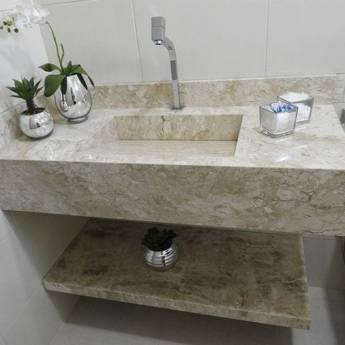 Comprar o produto de Pia para banheiro em Mármore  em Cubas e Pias para Banheiro em São Pedro, SP por Solutudo