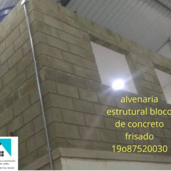 Comprar o produto de Alvenaria estrutural bloco de concreto frisado em Construtores - Pedreiros em Piracicaba, SP por Solutudo