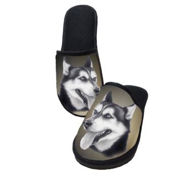 Comprar o produto de Pantufa Cachorro Husky Siberiano - Personalizada em Pantufa em Campinas, SP por Solutudo