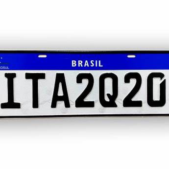 Comprar o produto de Placa Mercosul - Automóvel (Unidade) em Placas para Veículos em São Paulo, SP por Solutudo