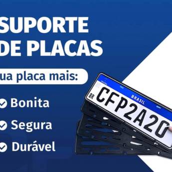Comprar o produto de Suporte para Placa de Carro em Acessórios de Carros em São Paulo, SP por Solutudo