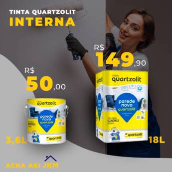 Comprar o produto de Tinta Quartzolit Interna - 3,6L e 18L em Tintas e Impermeabilizantes em Ninho Verde II Eco Residence, SP por Solutudo