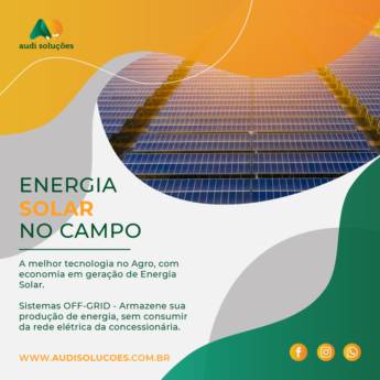 Comprar o produto de Energia Solar para Área Rural em Energia Solar em Rio Verde, GO por Solutudo