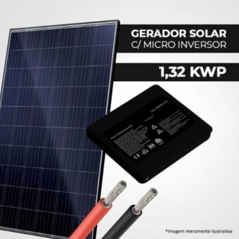 Comprar o produto de Gerador de energia solar, micro-inversor e 4 Painéis Fotovoltaicos em Energia Solar em Toledo, PR por Solutudo