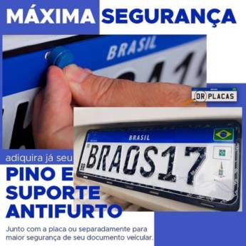 Comprar o produto de Venda de Pinos de Proteção em Placas para Veículos em São Paulo, SP por Solutudo