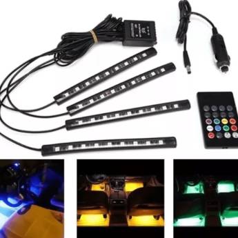 Comprar o produto de Kit Iluminação Interior Carro Luz Led Rgb – Ri Timico em Iluminação em São Paulo, SP por Solutudo