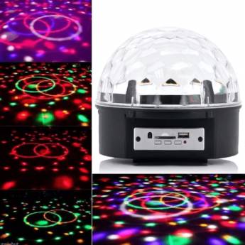 Comprar o produto de Bola Maluca Globo De Luz Para Festa Magic Ball 6 Cores Usb E Pen Drive em Iluminação em São Paulo, SP por Solutudo