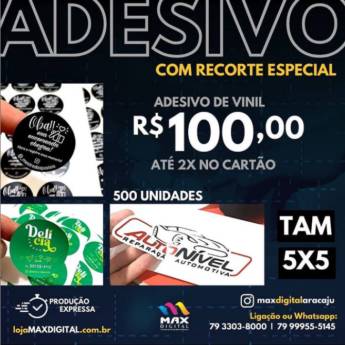 Comprar produto Adesivos em Adesivos pela empresa Max Digital - Salgado Filho em Aracaju, SE