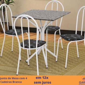 Comprar o produto de Conjunto de Mesa com 4 Cadeiras Branca em Mesas de Jantar em Porangaba, SP por Solutudo Comprar o produto de Conjunto de Mesa com 4 Cadeiras Branca em Mesas de Jantar em Porangaba, SP por Solutudo