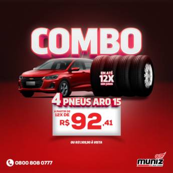 Comprar o produto de Pneu - Aro 15 em Pneus para Carros em Jaú, SP por Solutudo