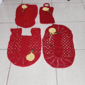 Comprar o produto de Jogo para banheiro de Crochê em Crochê em São Gonçalo, RJ por Solutudo